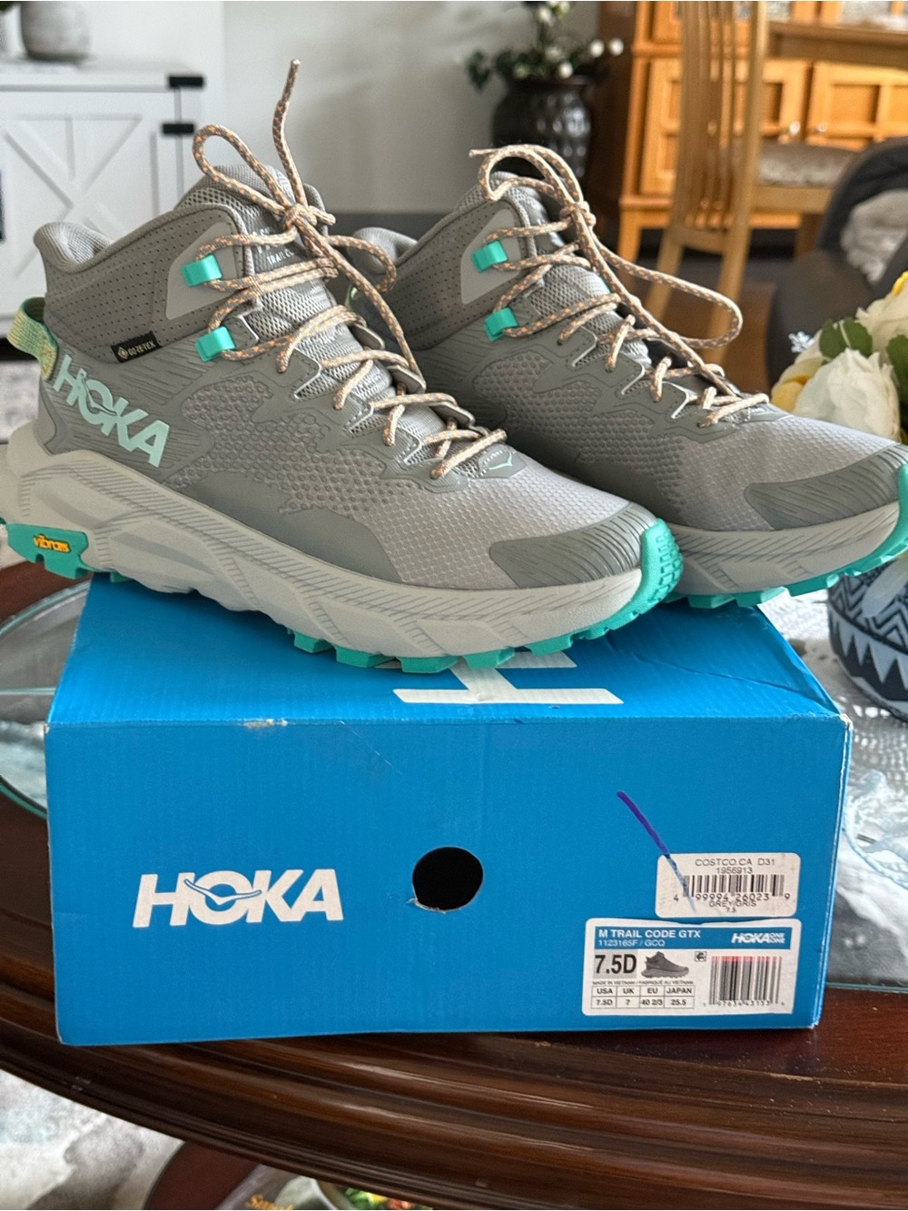 Hoka One One M Trail Code GTX in Grey 7.5 men’s 9 lady’s - Picture 2 of 7